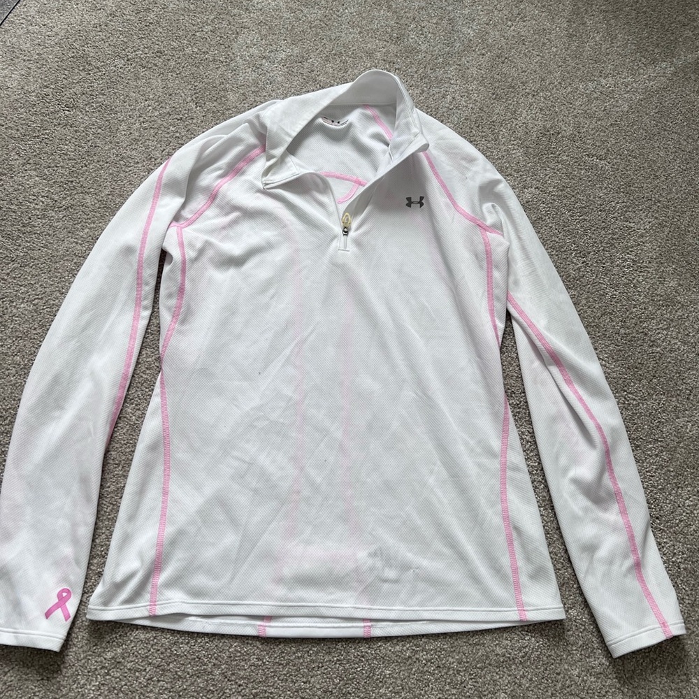 Under armor breast cancer half zip.